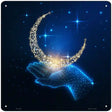 Moon In Hand Novelty Metal Square Sign 12" (SQ)