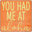 You Had Me At Aloha Novelty Metal Square Sign 12" (SQ)