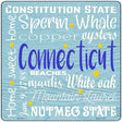 Connecticut Motto Novelty Metal Square Sign 12" (SQ)