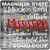 Mississippi Motto Novelty Metal Square Sign 12" (SQ)