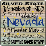 Nevada Motto Novelty Metal Square Sign 12" (SQ)