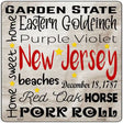 New Jersey Motto Novelty Metal Square Sign 12" (SQ)