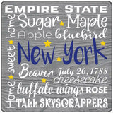 New York Motto Novelty Metal Square Sign 12" (SQ)