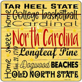 North Carolina Motto Novelty Metal Square Sign 12" (SQ)