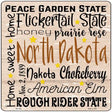 North Dakota Motto Novelty Metal Square Sign 12" (SQ)