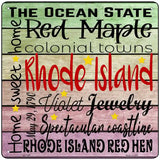 Rhode Island Motto Novelty Metal Square Sign 12" (SQ)