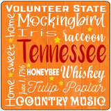 Tennessee Motto Novelty Metal Square Sign 12" (SQ)