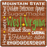 West Virginia Motto Novelty Metal Square Sign 12" (SQ)