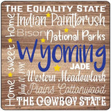 Wyoming Motto Novelty Metal Square Sign 12" (SQ)