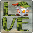 Camo Love Grilling Gnome Novelty Metal Square Sign 12" (SQ)