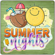 Summer Nights Novelty Metal Square Sign 12" (SQ)