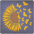 Sunflower Petals Turn To Butterflys Novelty Metal Square Sign 12" (SQ)