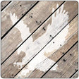 Eagle Silhouette Wood Plank Novelty Metal Square Sign 12" (SQ)