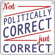 Not Politically Correct Just Correct Novelty Metal Square Sign 12" (SQ)