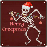 Merry Creepmas Novelty Metal Square Sign 12" (SQ)