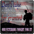 Dont Take Freedom For Granted Novelty Square Sign 12" (SQ)