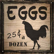 Eggs 25 Cents A Dozen Wholesale Novelty Square Sign