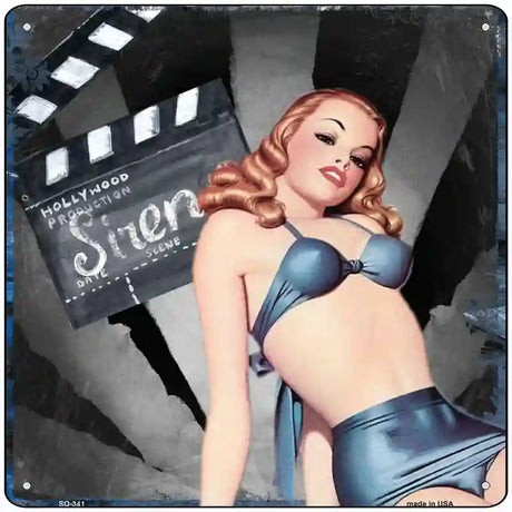 Actress Posing Novelty Square Sign 12" (SQ)