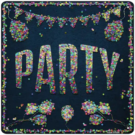 Party Confetti Novelty Square Sign 12" (SQ)