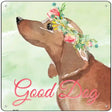 Dachshund Good Dog Novelty Square Sign 12" (SQ)