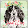 Black Cocker Spaniel Good Dog Novelty Square Sign 12" (SQ)