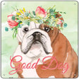 English Bulldog Good Dog Novelty Square Sign 12" (SQ)