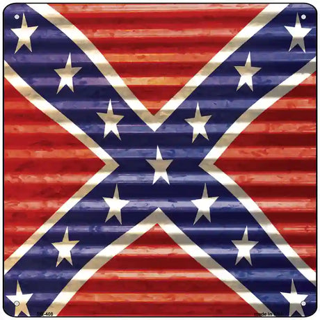 Confederate Flag Novelty Square Sign 12" (SQ)