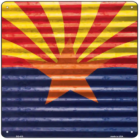 Arizona Flag Novelty Square Sign 12" (SQ)