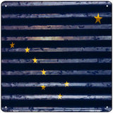 Alaska Flag Corrugated Effect Novelty Square Sign 12" (SQ)