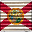 Florida Flag Corrugated Effect Novelty Square Sign 12" (SQ)