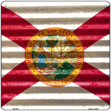 Florida Flag Corrugated Effect Novelty Square Sign 12" (SQ)