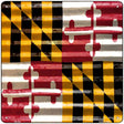 Maryland Flag Corrugated Effect Novelty Square Sign 12" (SQ)