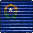 Nevada Flag Corrugated Effect Novelty Square Sign 12" (SQ)