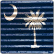 South Carolina Flag Corrugated Effect Novelty Square Sign 12" (SQ)