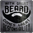 With Great Beard Novelty Square Sign 12" (SQ)