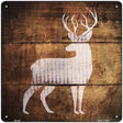 Deer Painted Stencil Novelty Square Sign 12" (SQ)