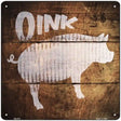 Pig Painted Stencil Novelty Square Sign 12" (SQ)