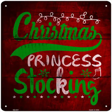 Christmas Princess Novelty Metal Square Sign 12" (SQ)