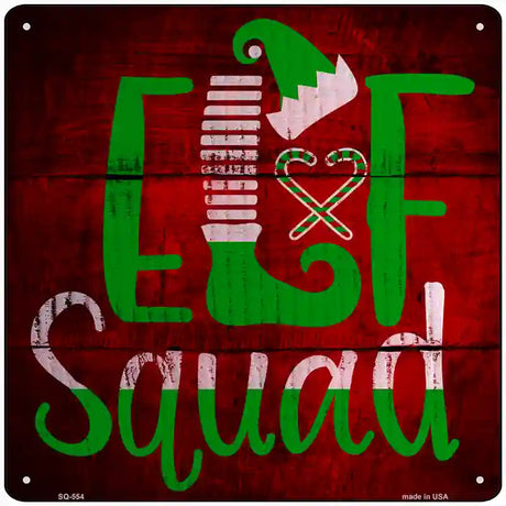 Elf Squad Novelty Metal Square Sign 12" (SQ)