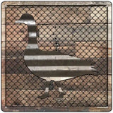 Corrugated Duck on Wood Novelty Metal Square Sign 12" (SQ)