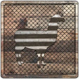 Corrugated Llama on Wood Novelty Metal Square Sign 12" (SQ)