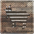 Corrugated Goat on Wood Novelty Metal Square Sign 12" (SQ)