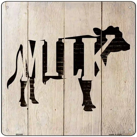 Cows Make Milk Novelty Metal Square Sign 12" (SQ)