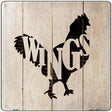 Chickens Make Wings Novelty Metal Square Sign 12" (SQ)