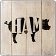 Pigs Make Ham Novelty Metal Square Sign 12" (SQ)