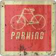 Bicycle Parking Novelty Metal Square Sign 12" (SQ)