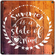 Summer State of Mind Novelty Metal Square Sign 12" (SQ)