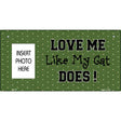 Cat Love Green Photo Insert Pocket Metal Novelty Small Sign SS-010