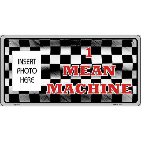 Mean Machine Photo Insert Pocket Metal Novelty Small Sign SS-016