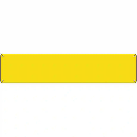 Yellow Solid Blank Novelty Metal Street Sign 24" x 5" (ST)